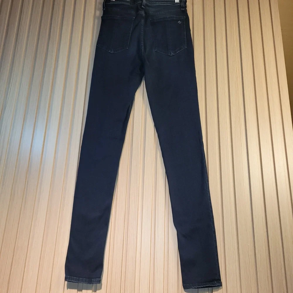 Rag & Bone Nina High-Rise Skinny Jeans Dark Indigo Wash Size 27 Made in USA